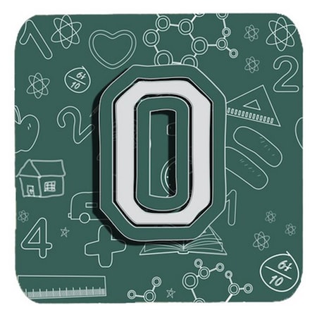 Letter O Back To School Initial Foam Coasters- Set Of 4